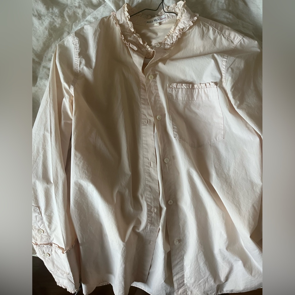 Alex Mill ruffled cotton poplin shirt!